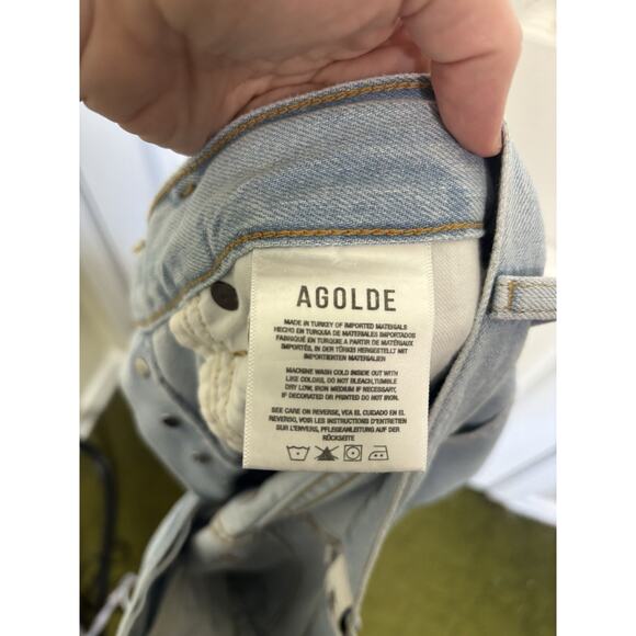 Agolde Parker Jean In Pivot Size 25 Button Fly Light Wash Casual Comfy Classic - Picture 6 of 7